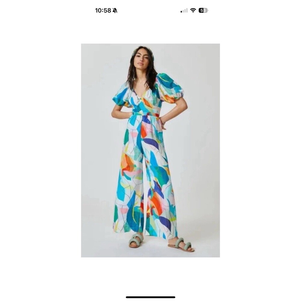 NWT Anthropologie Ranna Gill Tie-Back Cutout Jumpsuit Size Small See Photos